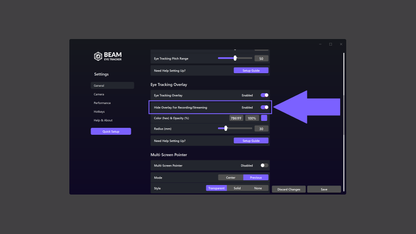 Beam Eye Tracker